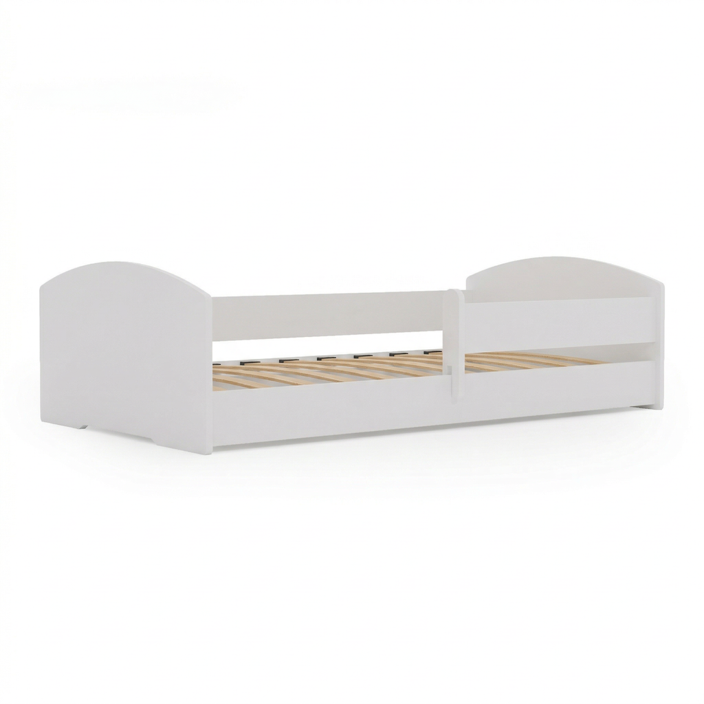 Łóżko dziecięce Montessori Leo 140×70 cm – niskie łóżko z barierką