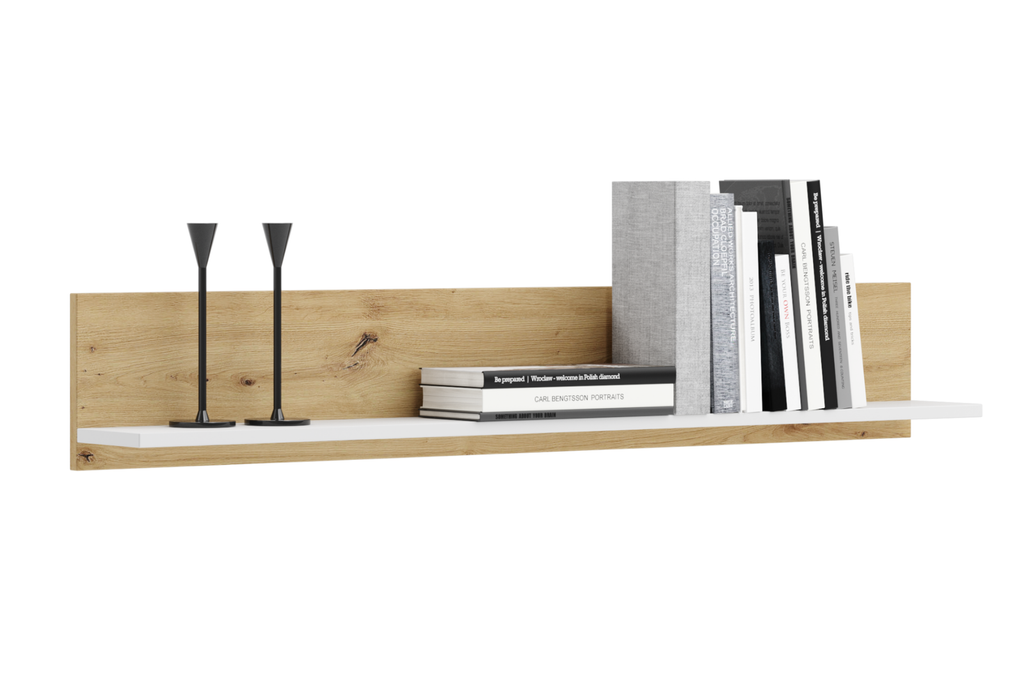 Półka Shelf 100 cm – dąb artisan / biały