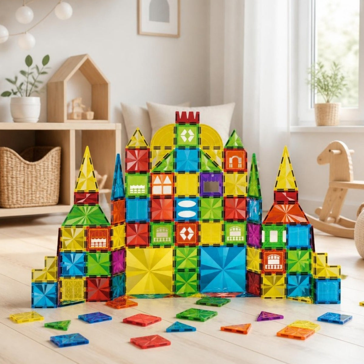 Klocki magnetyczne Magnetic Tiles 115 el., od 3 lat