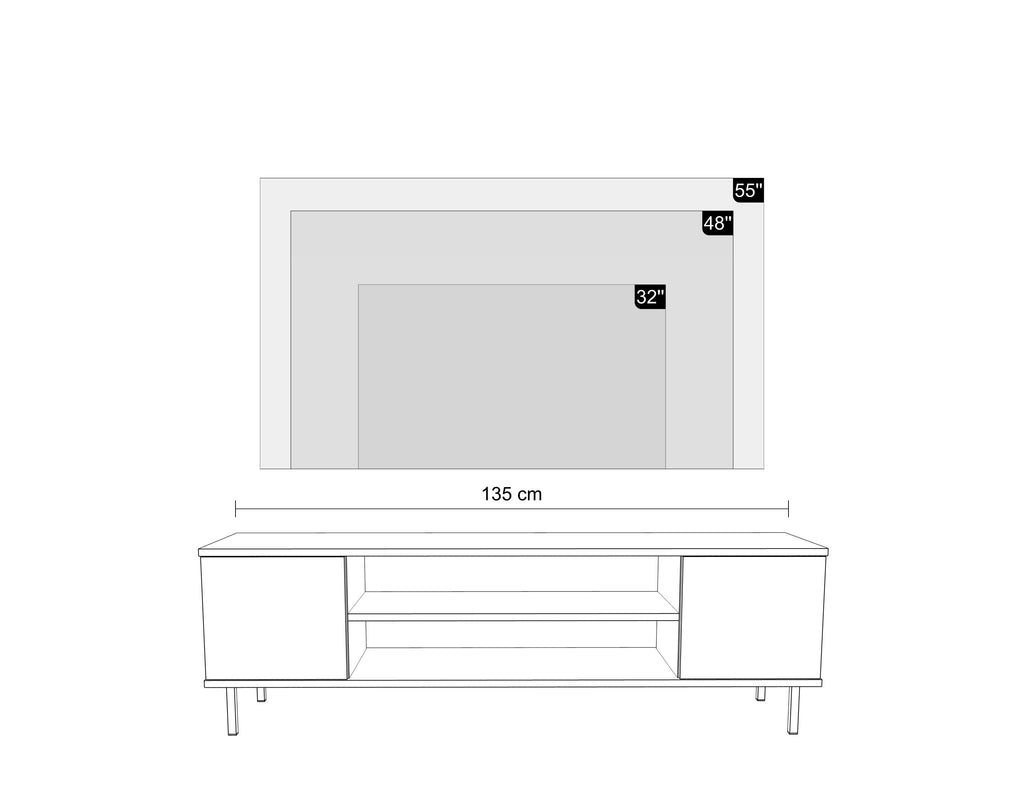 Szafka RTV 135 cm Loft Kaszmir