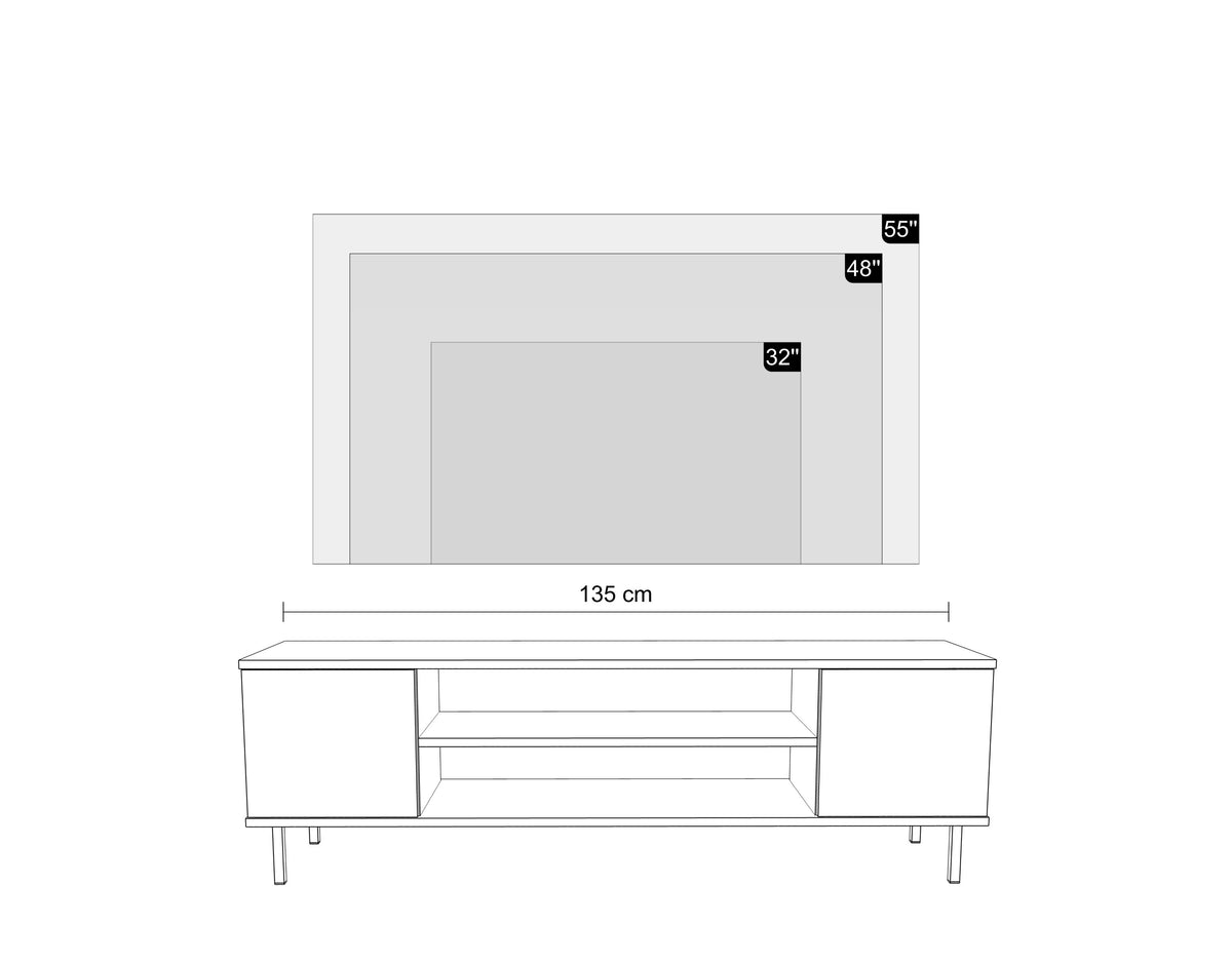 Szafka RTV 135 cm Loft Kaszmir
