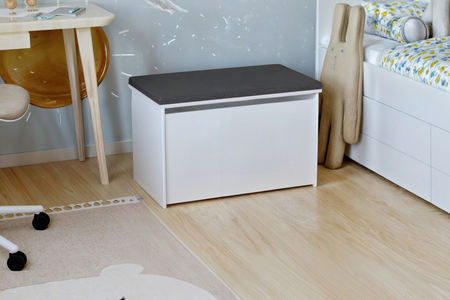 Skrzynia na zabawki z sziedziskiem Daria grafitowy