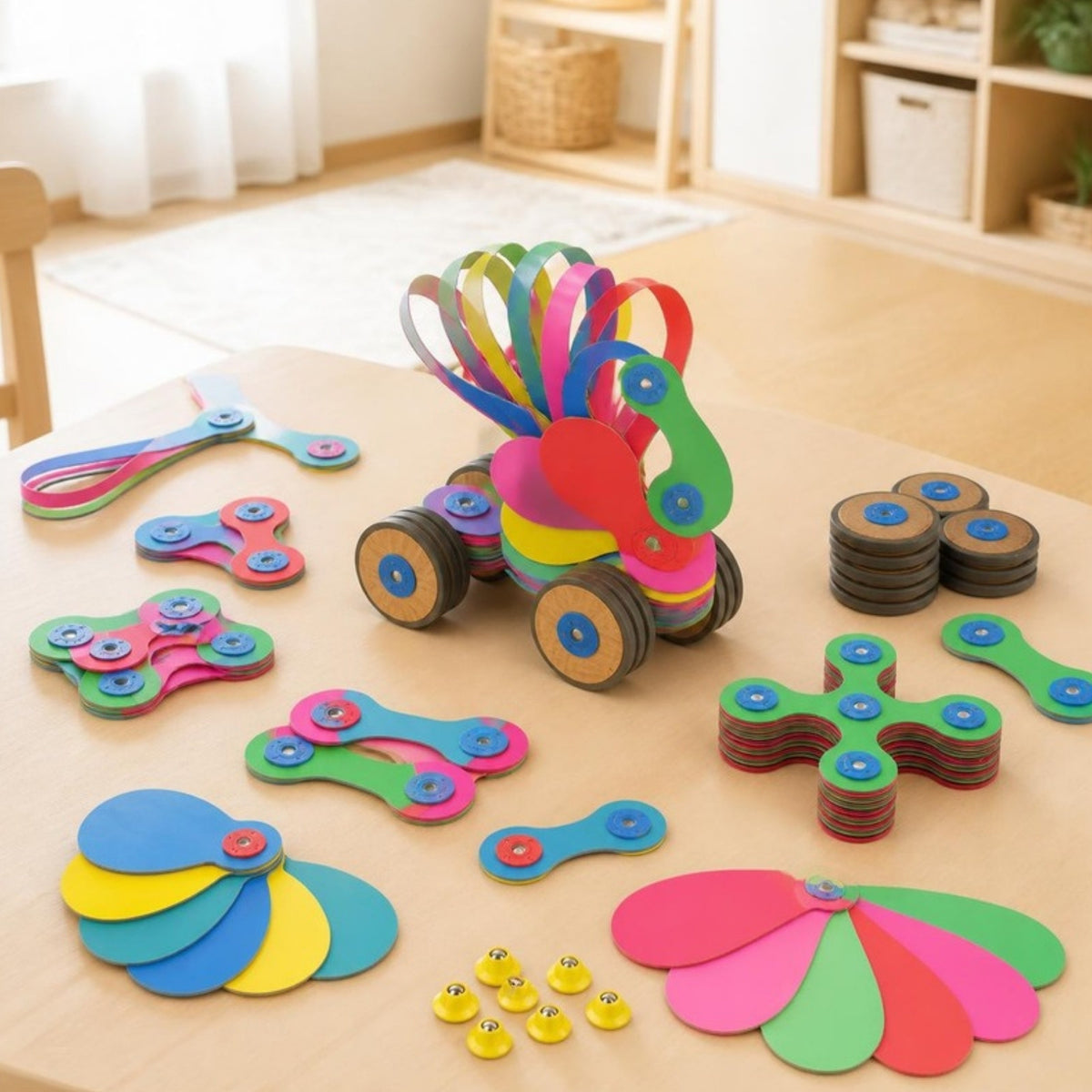 Klocki przestrzenne Wheel Creator Pack 72 el., od 6 lat