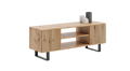 Szafka RTV 135 cm loft dąb craft złoty – lamele