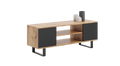 Szafka RTV 155 cm loft dąb craft złoty – czarny