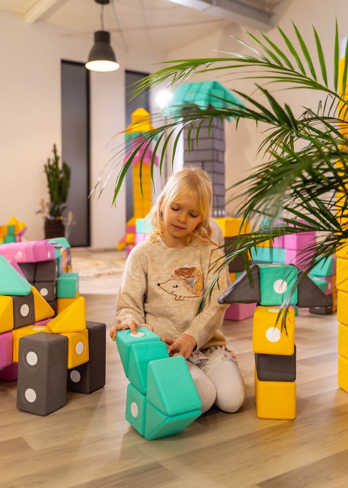 Klocki magnetyczne Builder 26 el. – duże klocki piankowe, od 2 lat