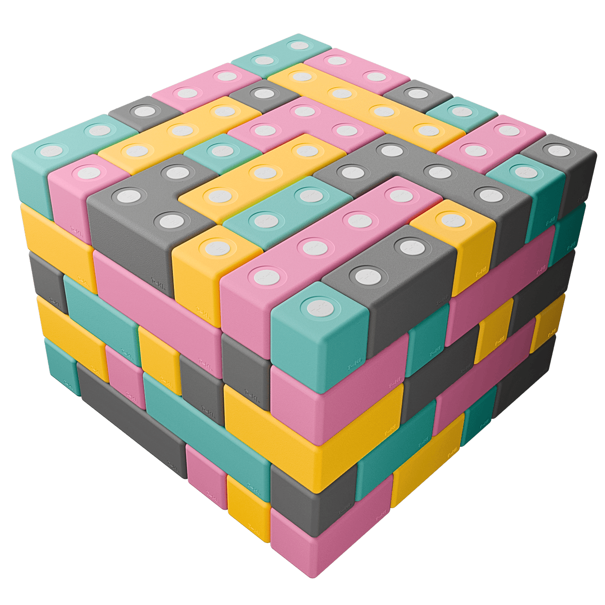 Klocki magnetyczne Builder 128 el. – duże klocki piankowe, od 2 lat