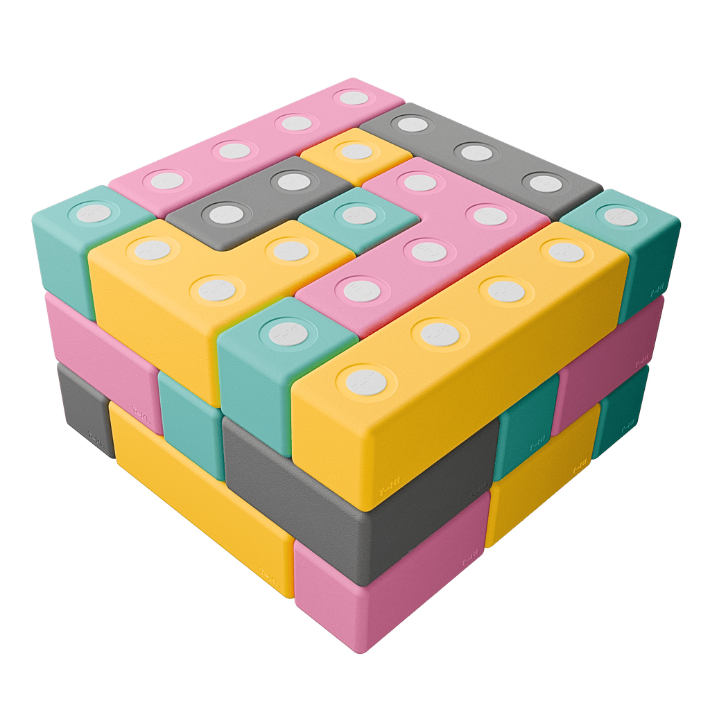 Klocki magnetyczne Builder 43 el. – duże klocki piankowe, od 2 lat