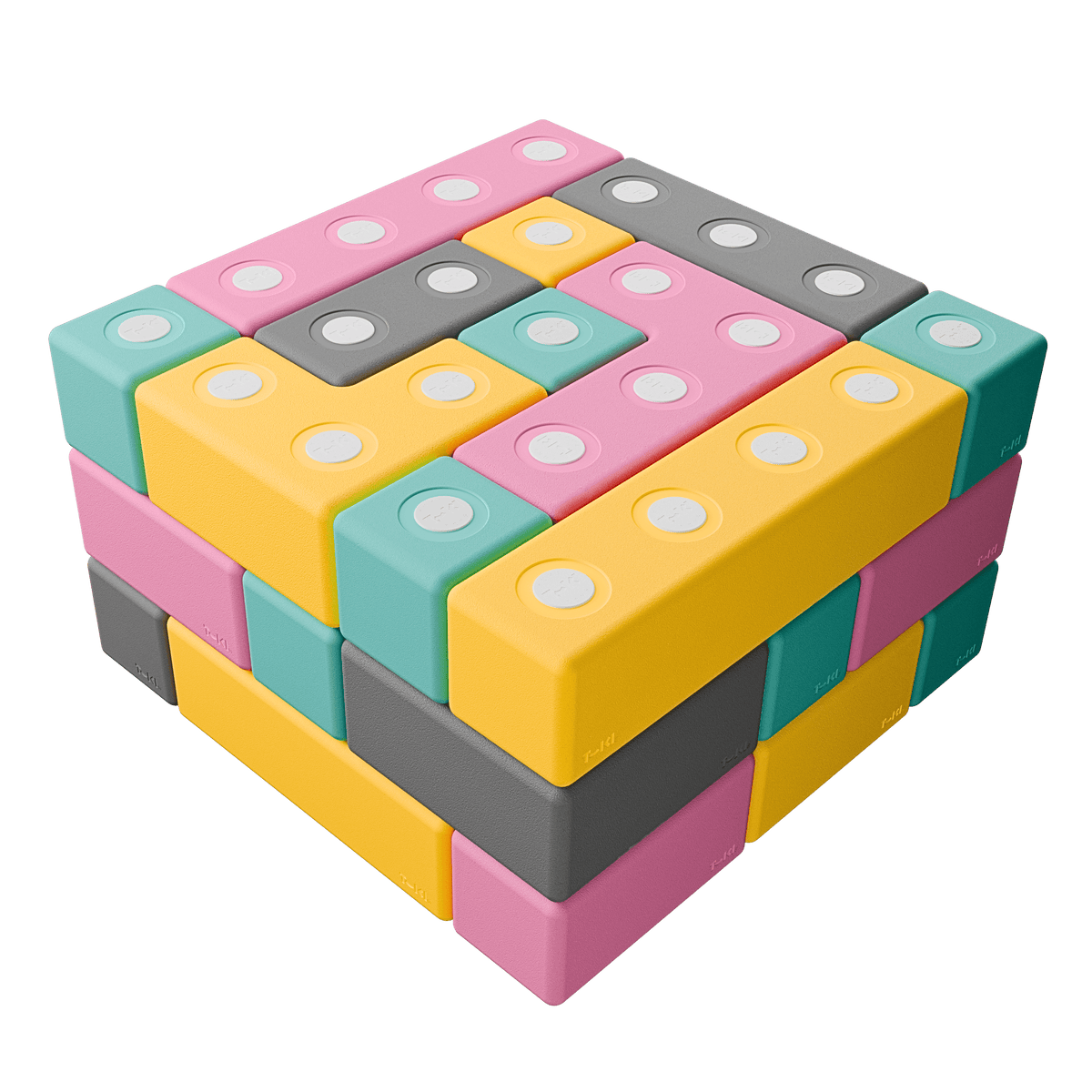 Klocki magnetyczne Builder 43 el. – duże klocki piankowe, od 2 lat