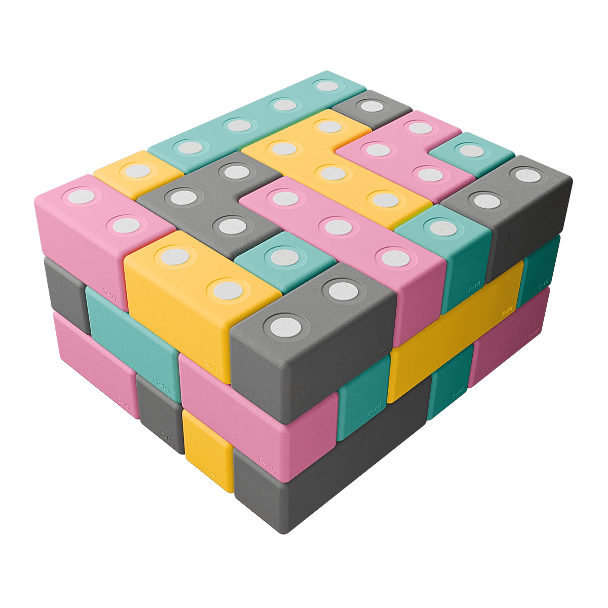 Klocki magnetyczne Builder 56 el. – duże klocki piankowe, od 2 lat