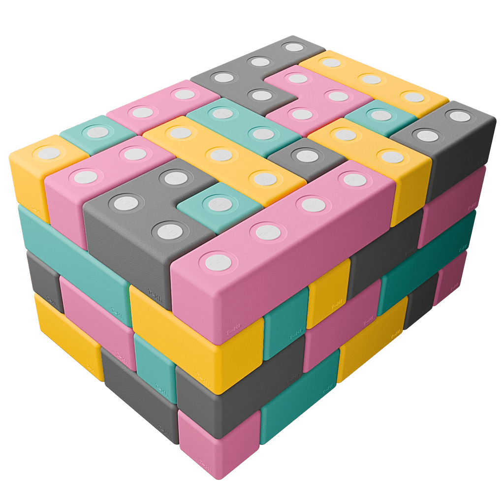 Klocki magnetyczne Builder 76 el. – duże klocki piankowe, od 2 lat