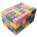 Klocki magnetyczne Builder 76 el. – duże klocki piankowe, od 2 lat