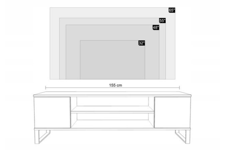 Szafka RTV Focus 135 cm – loft Dąb artisan