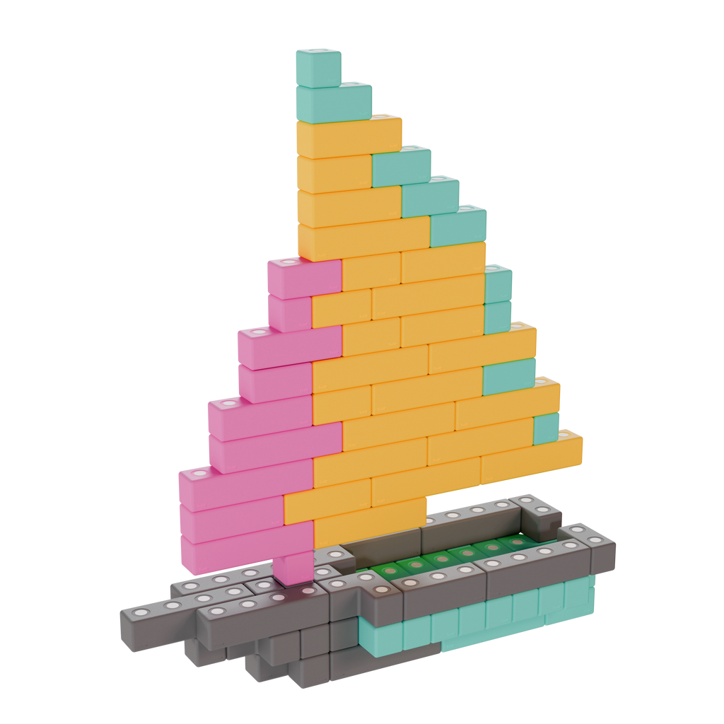 Klocki magnetyczne Builder 150 el. – duże klocki piankowe, od 2 lat