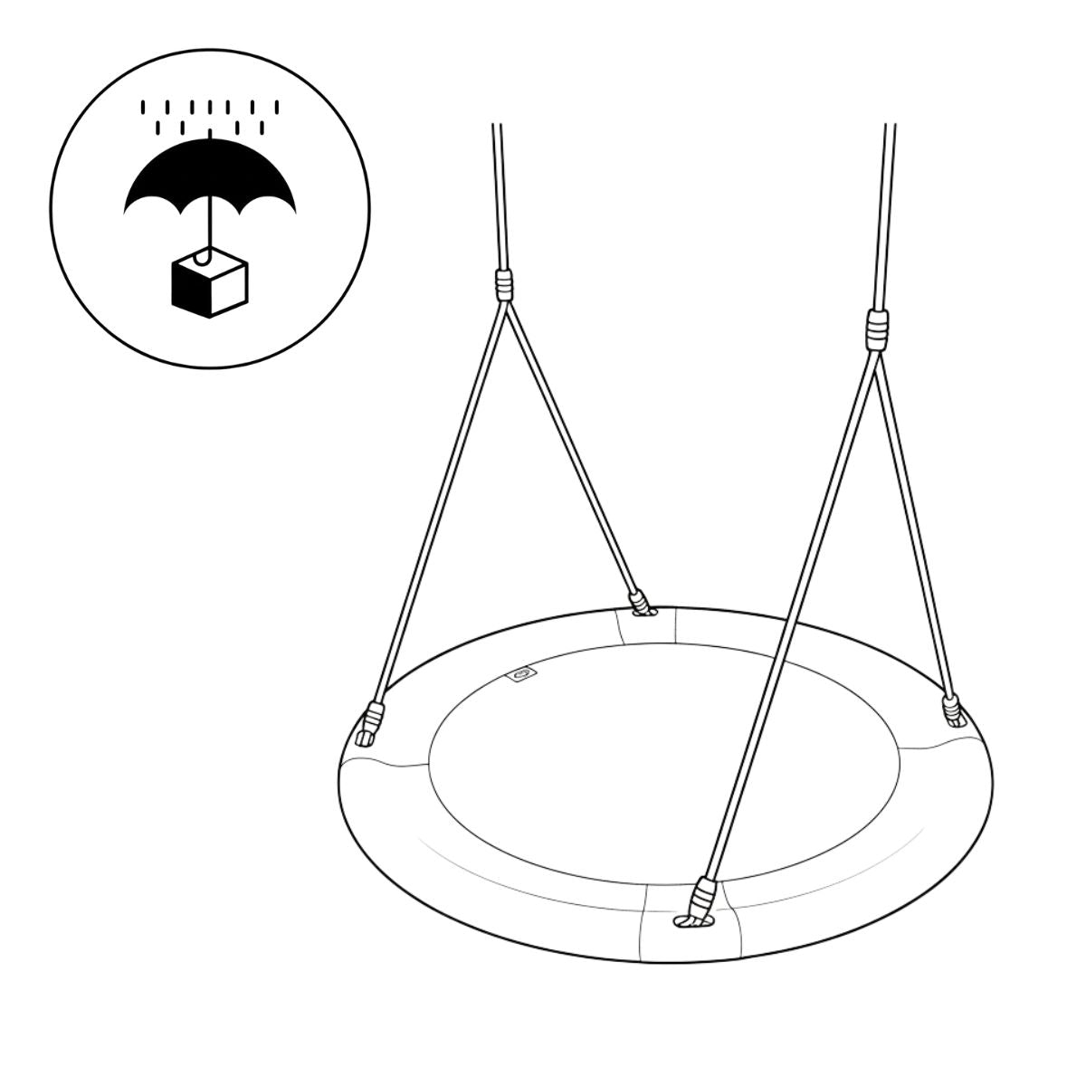 Huśtawka bocianie gniazdo Nest Swing 100 cm