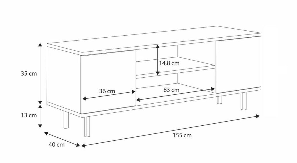 Szafka RTV 155 cm Loft Kaszmir