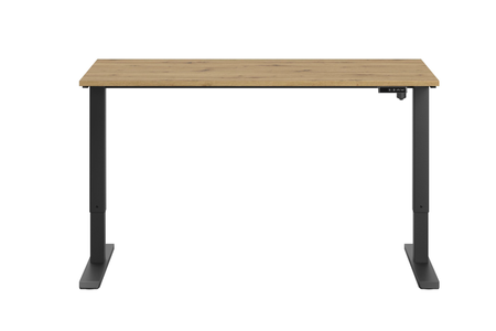 Biurko Flexi 118 cm regulowane podnoszone elektryczne komputerowe Dąb Craft/Czarny