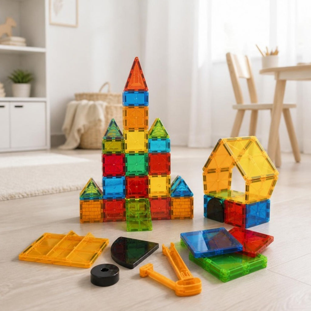 Klocki magnetyczne XL 88 el. Magnetic Tiles Duży, od 3 lat