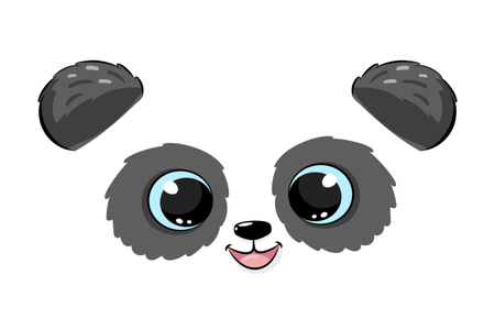 Skrzynia na zabawki Daria biała z nadrukiem Panda