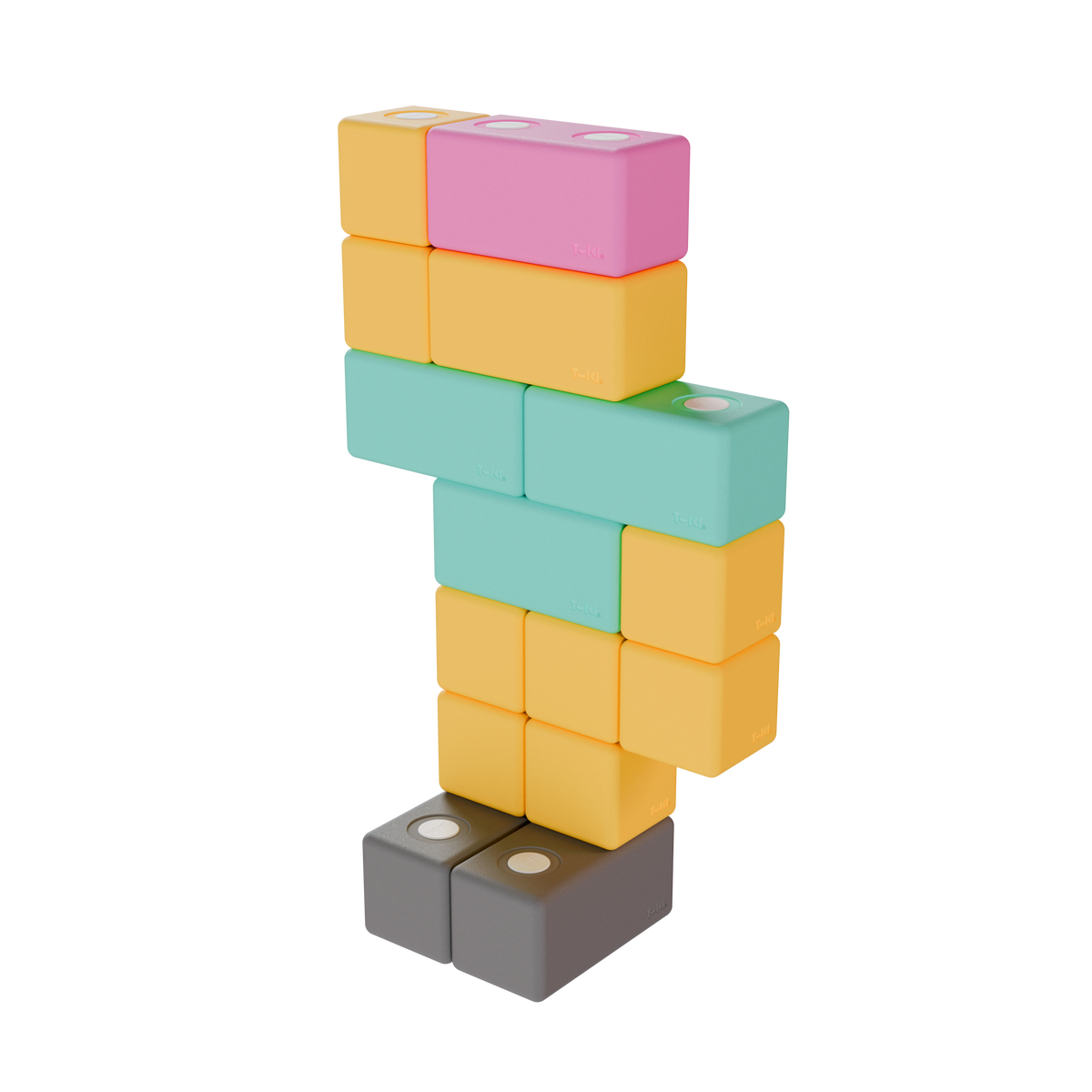 Klocki magnetyczne Builder 43 el. – duże klocki piankowe, od 2 lat