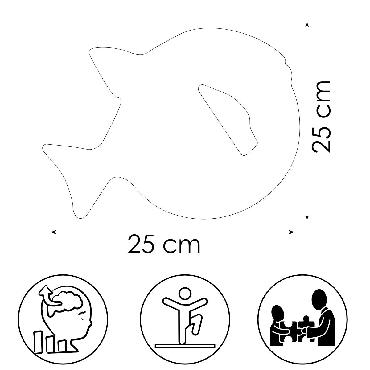 Mata sensoryczna Fish 1 szt Brązowy miękki