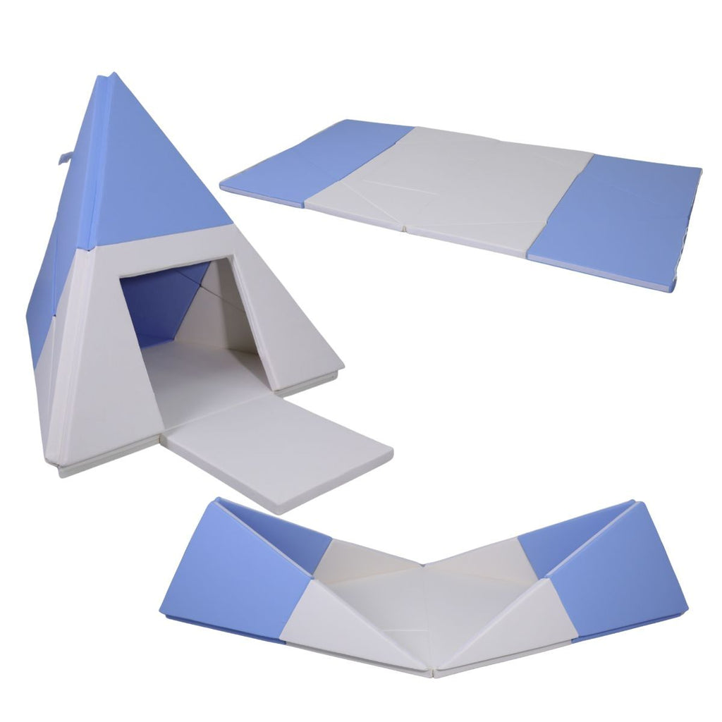 Namiot tipi dla dzieci 3w1 Biało-błękitny