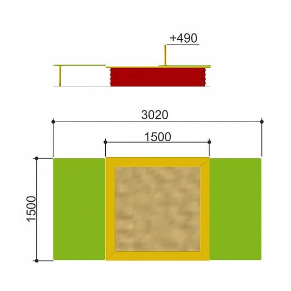 Piaskownica dla dzieci zamykana 150×150 cm