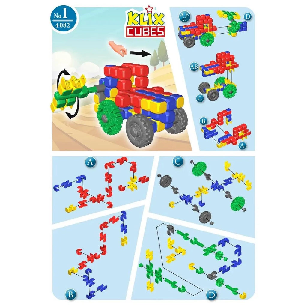 Klocki Konstrukcyjne Klix Cubes Gears 310 el., od 5 lat