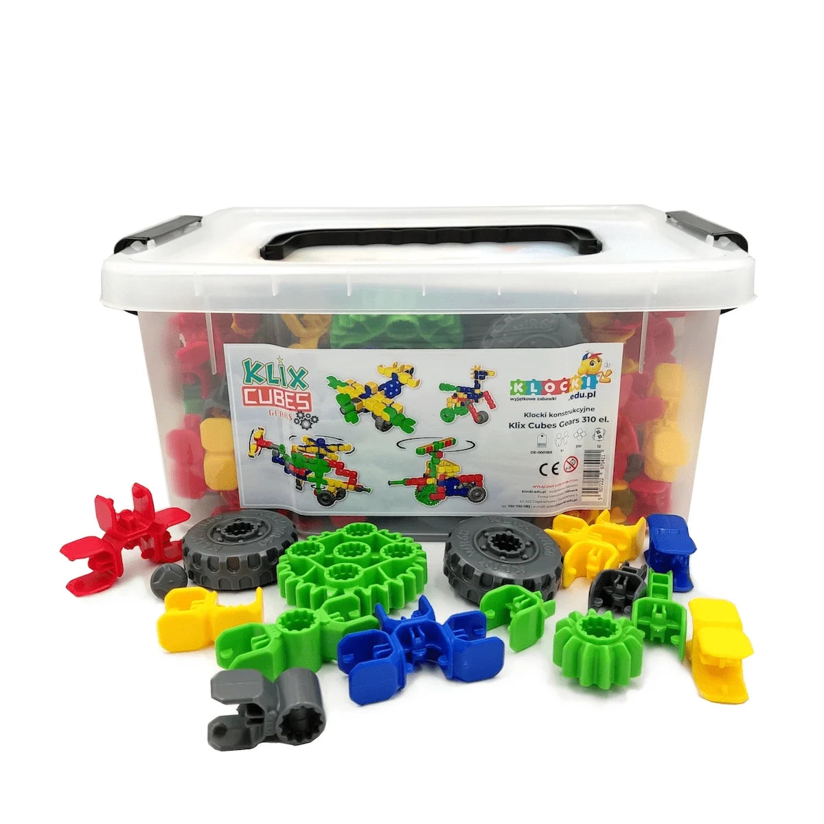Klocki Konstrukcyjne Klix Cubes Gears 310 el., od 5 lat