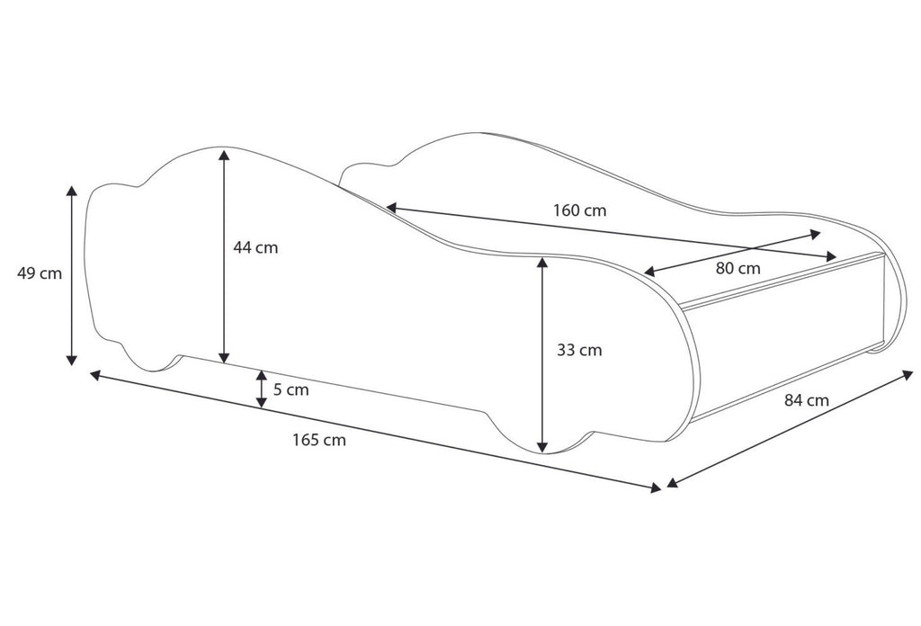 Łóżko dziecięce auto Batcar 160×80 cm