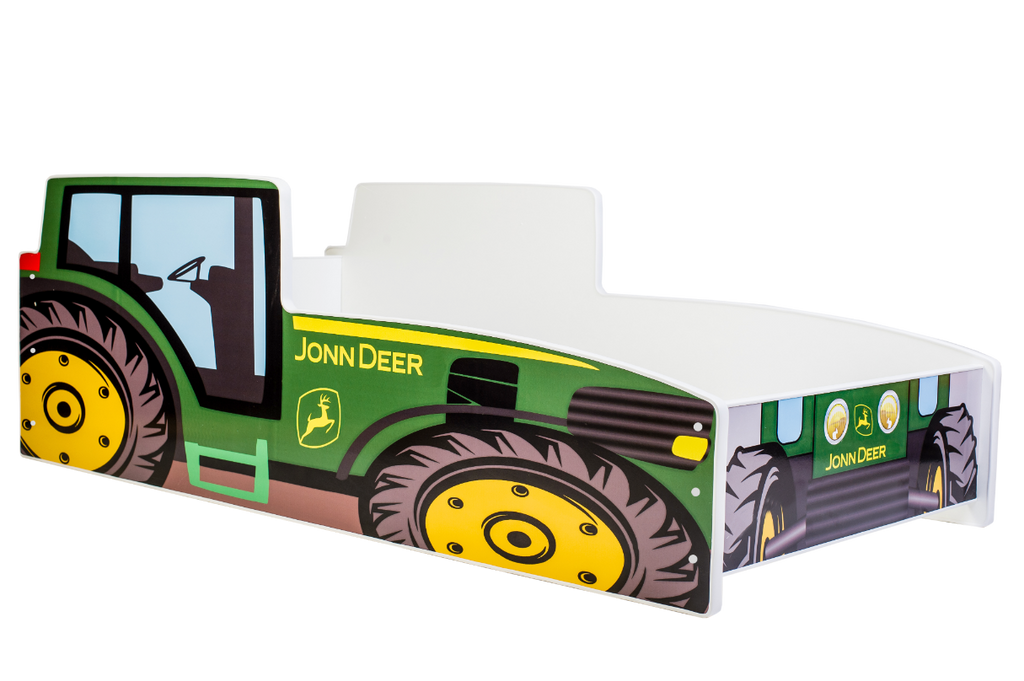 Łóżko pojedyncze Traktor zielony 160×80 cm z materacem