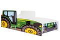 Łóżko pojedyncze Traktor zielony 160×80 cm z materacem