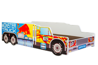 Łóżko pojedyncze Monster Truck 140×70 cm z materacem