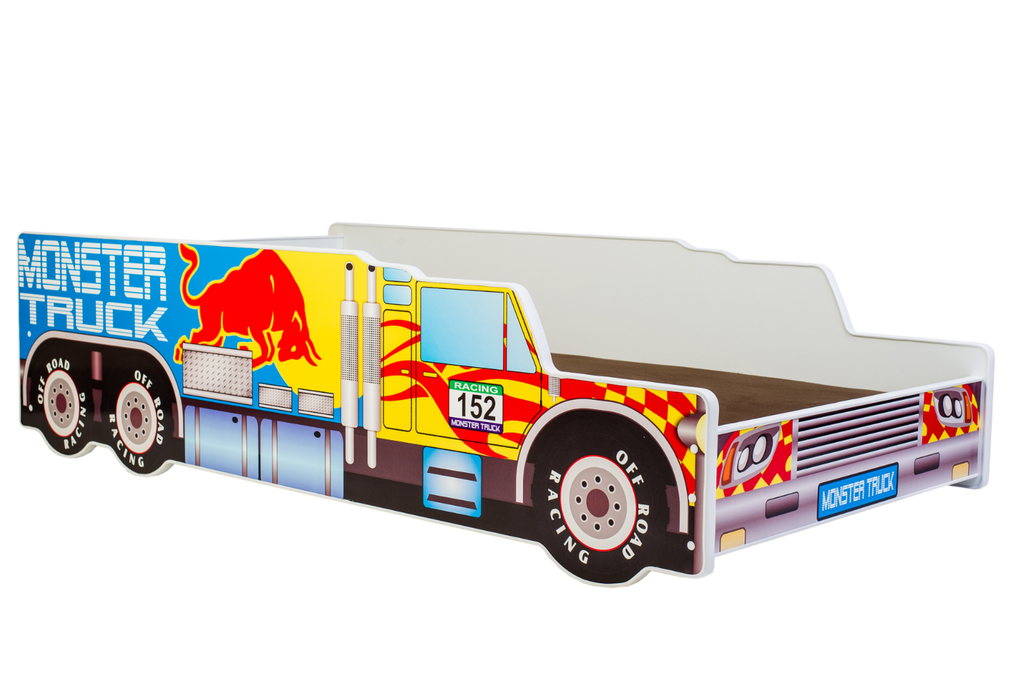 Łóżko pojedyncze Monster Truck 160×80 cm z materacem