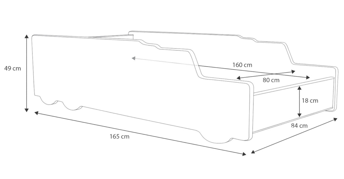 Łóżko pojedyncze Monster Truck 160×80 cm z materacem