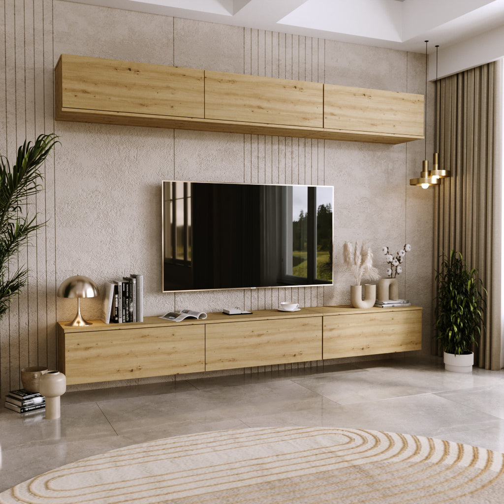 Szafka RTV Nicole 160 cm – kolor Dąb artisan