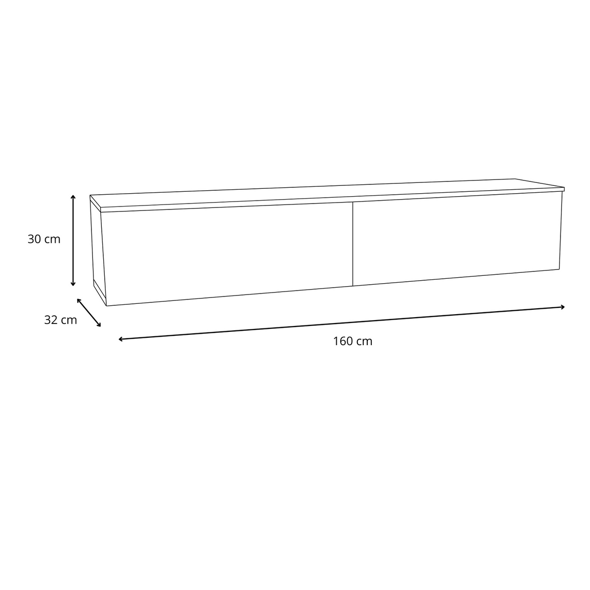 Szafka RTV Nicole 160 cm – kolor Dąb artisan