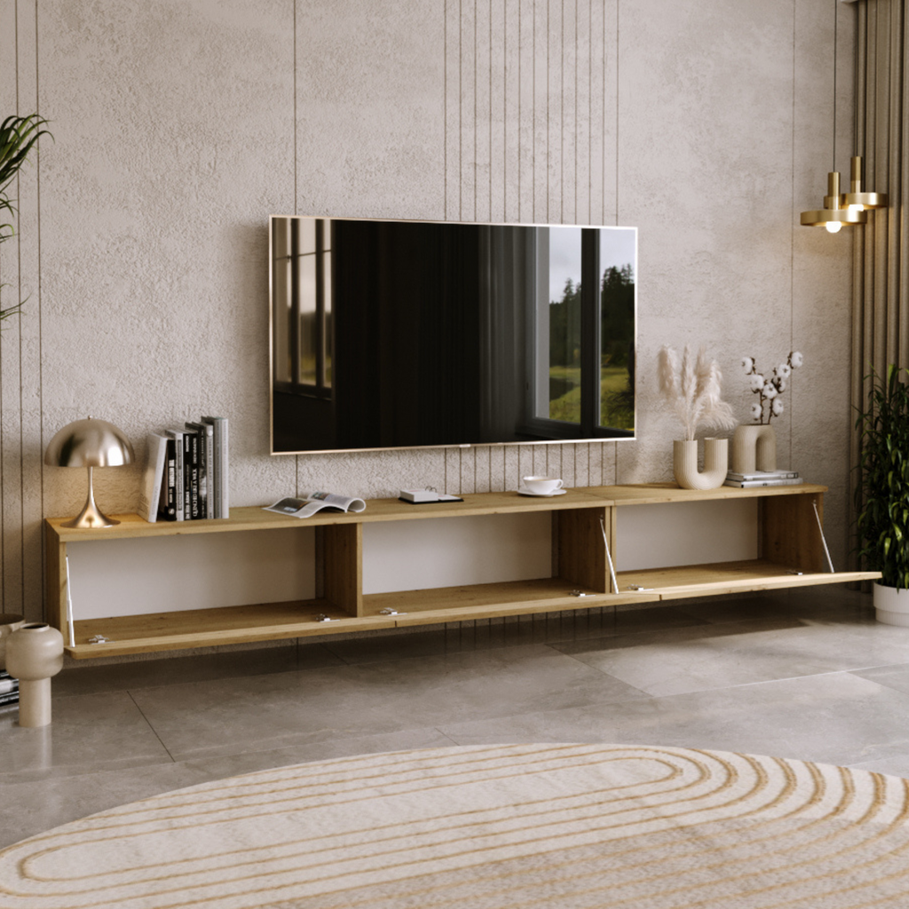 Szafka RTV Nicole 160 cm – kolor Dąb craft