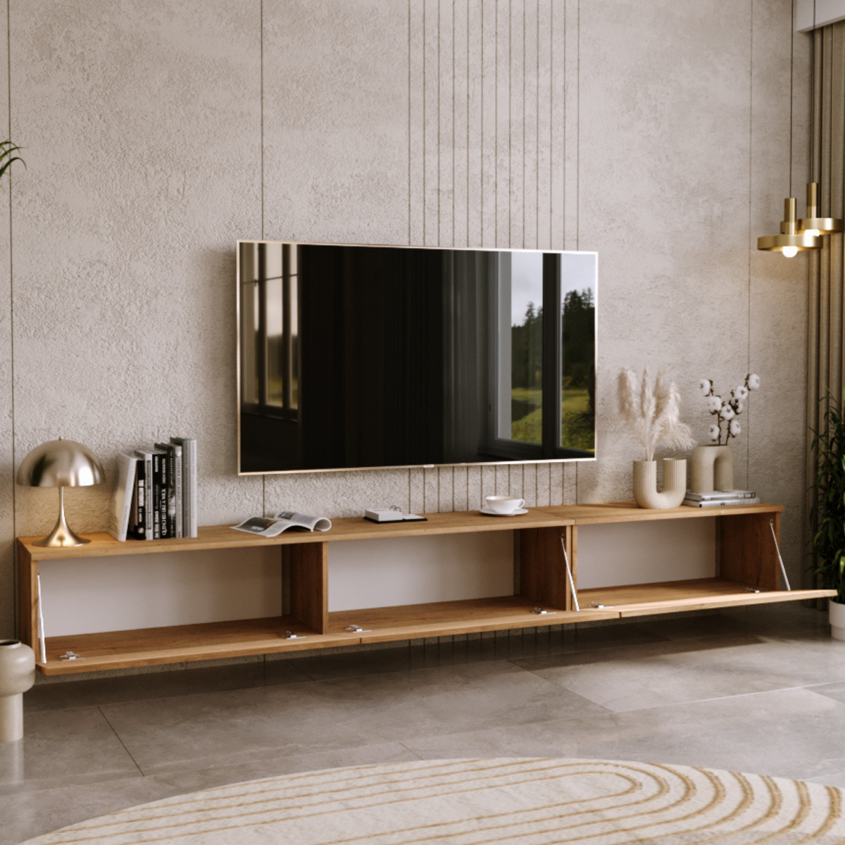 Szafka RTV Nicole 80 cm – kolor Dąb craft