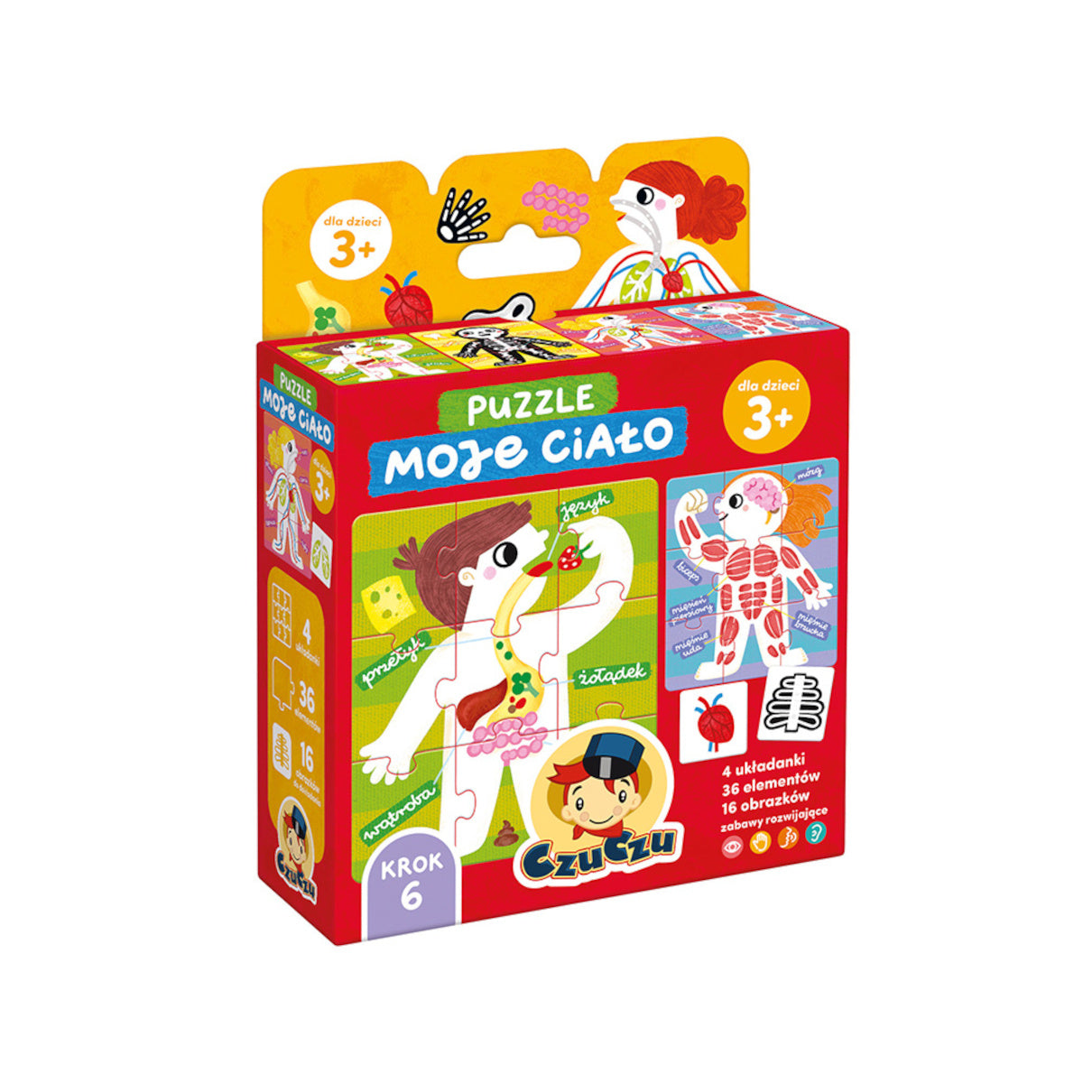 Puzzle Moje ciało Nauka anatomii przez zabawę, od 3 lat