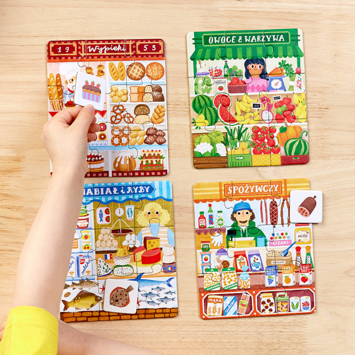 Układanka i gra 2w1 Puzzle Na zakupy, od 3 lat