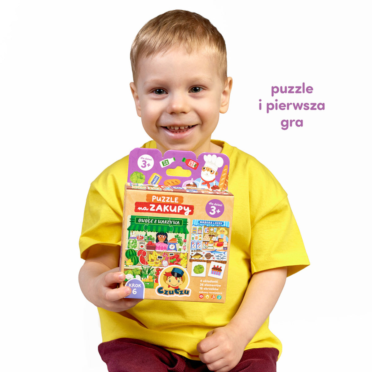 Układanka i gra 2w1 Puzzle Na zakupy, od 3 lat