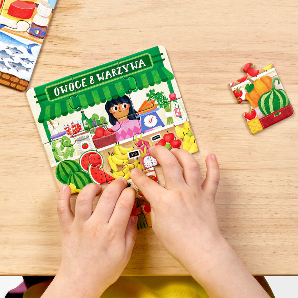 Układanka i gra 2w1 Puzzle Na zakupy, od 3 lat