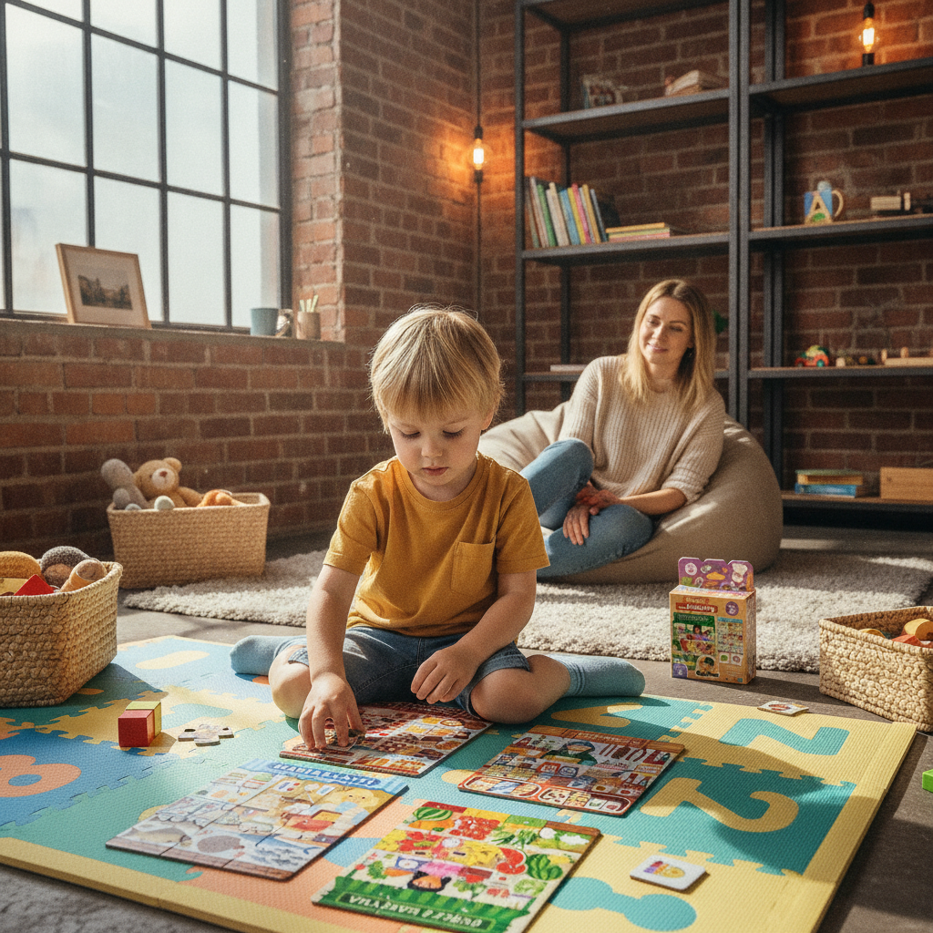 Układanka i gra 2w1 Puzzle Na zakupy, od 3 lat