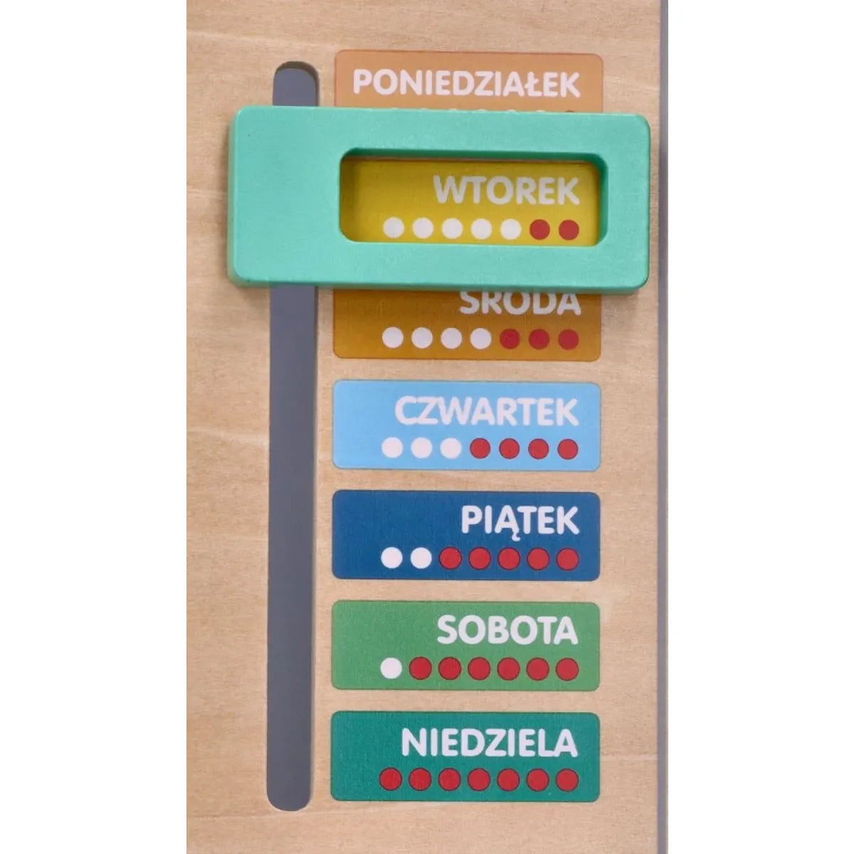 Tablica dla dzieci Drewniany kalendarz edukacyjny, od 3 lat