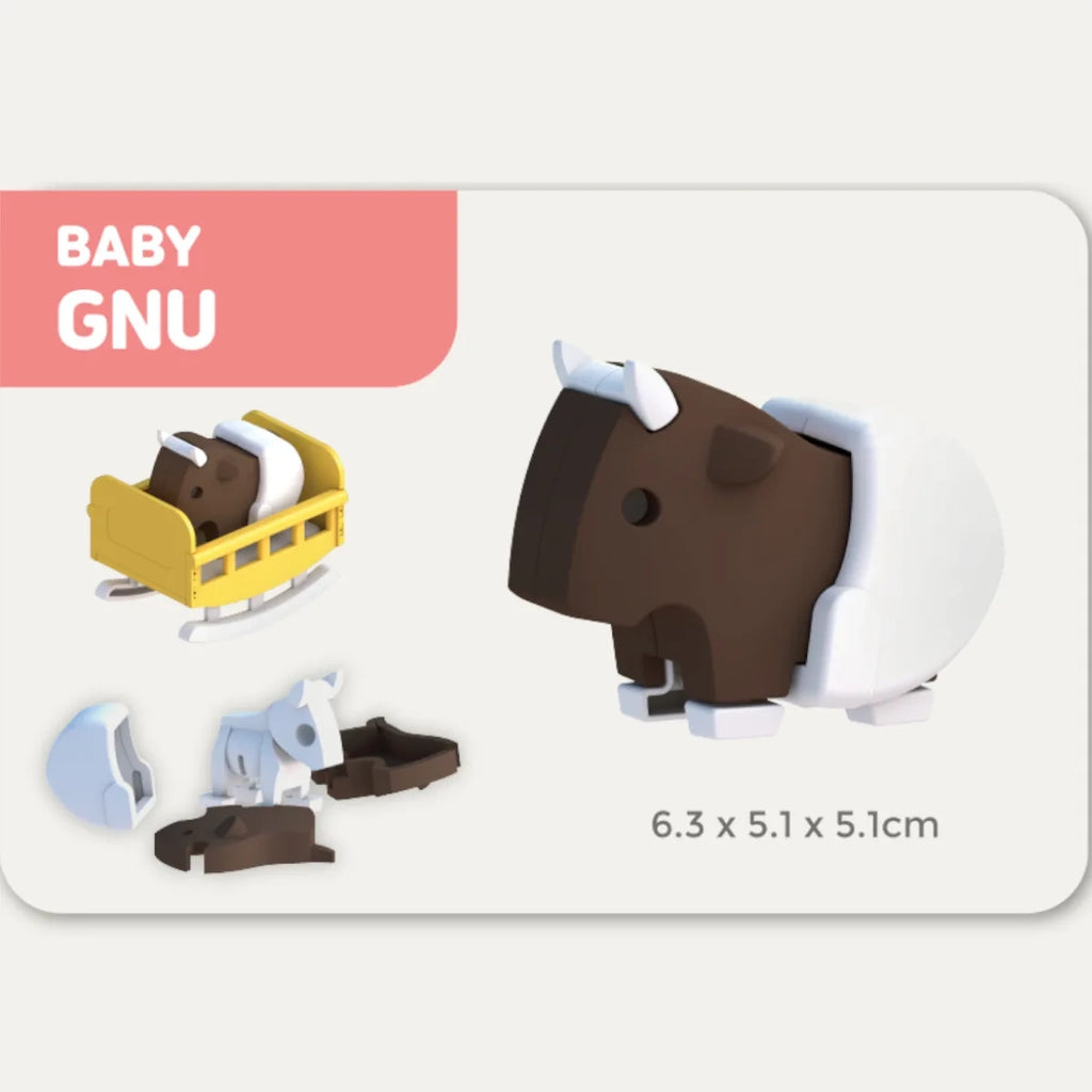 Figurki magnetyczne 3D Rodzina safari Impala i Gnu, od 3 lat