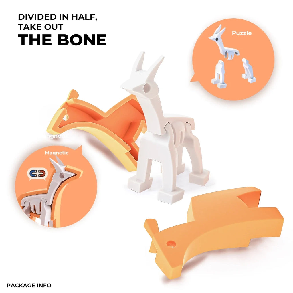 Figurki magnetyczne 3D Rodzina safari Impala i Gnu, od 3 lat
