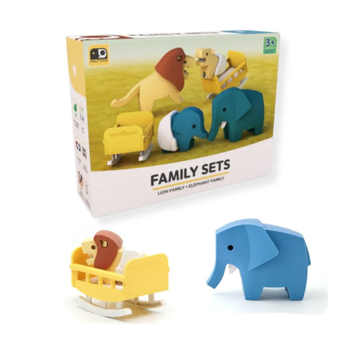 Figurki magnetyczne 3D safari Lew i Słoń, od 3 lat