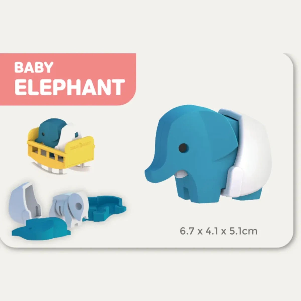 Figurki magnetyczne 3D safari Lew i Słoń, od 3 lat