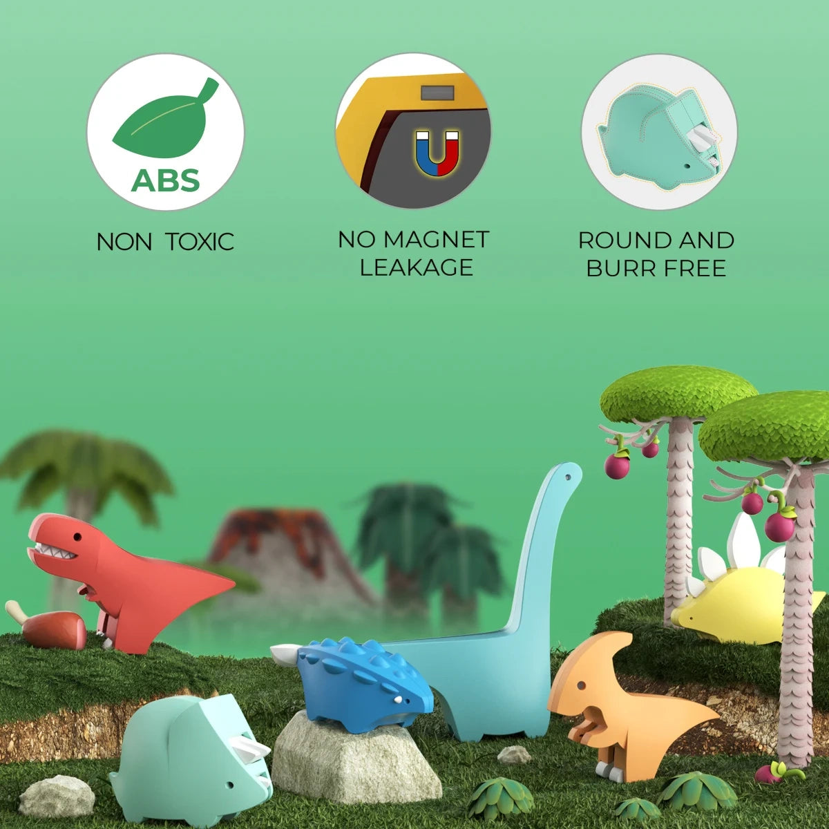 Figurki magnetyczne dinozaury 3D Ankylo i Para, od 3 lat